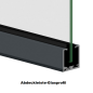 Mobile Preview: Abdeckleiste Glasprofil Anthrazit Aluminium Geländer Terrasse ALU Balkon